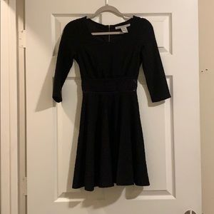Black Dress with Lace Belt